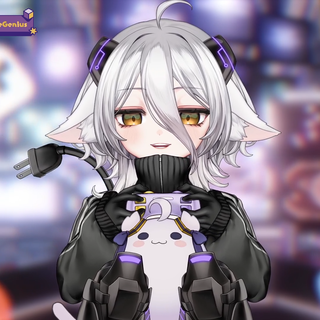 Sitting With Controller With Chat Neko